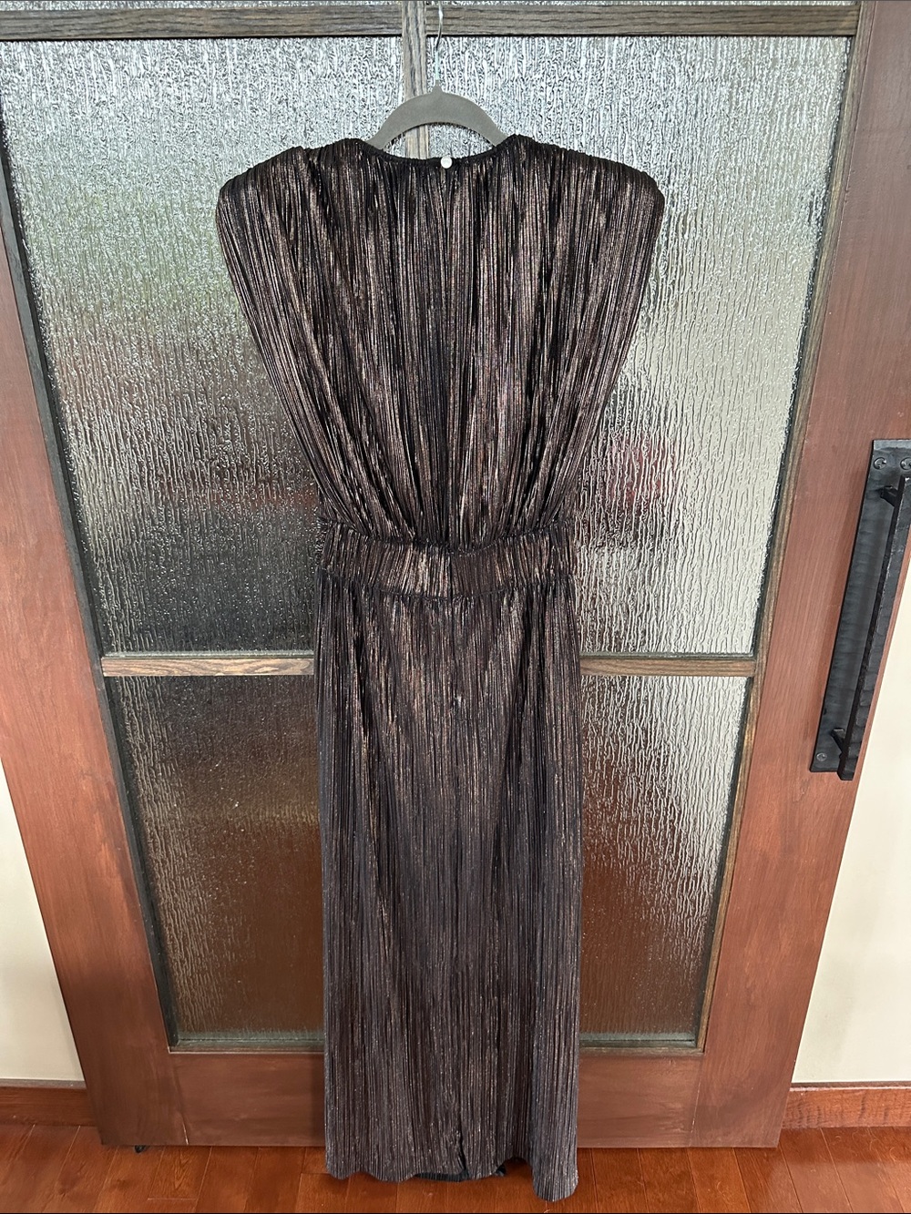 Sabina Musayev Sivian Dress
Metallic Brown Pleated Evening Gown size Large. - Picture 9 of 12